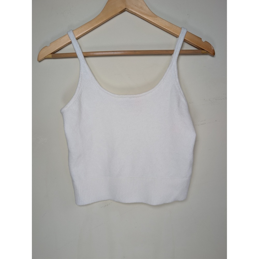 Old Navy Nara Cropped Sweater Tank Sz XS‎ Calla Lily White Knit 530018-05-1 NWT